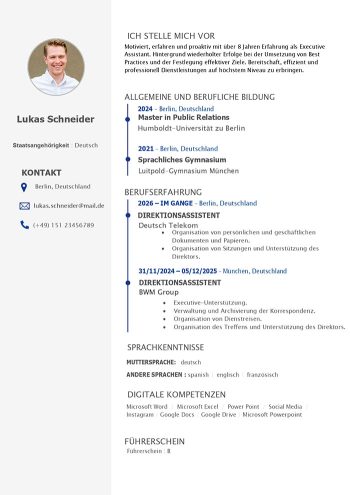 Europass Lebenslauf Deutsch Vorlage Word