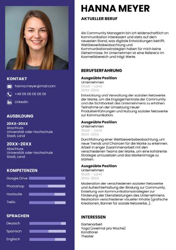 lebenslauf powerpoint word vorlage