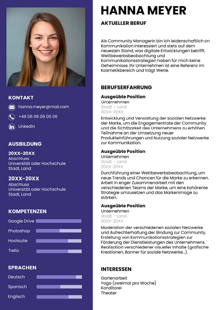 lebenslauf powerpoint word vorlage