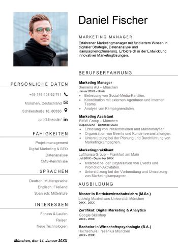 Klassischer Tabellarischer Lebenslauf Vorlage Word Kostenlos