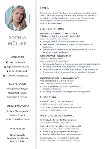 lebenslauf grau word vorlage kostenlose